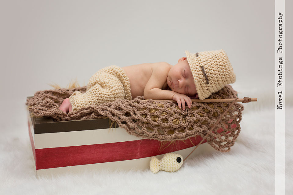 Fishing Baby with Pants Crochet Pattern