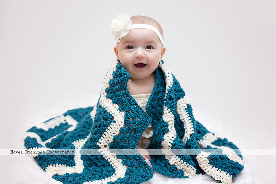 Winter Wonderland Chevron Blanket Crochet Pattern