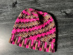 Alpaca Pretty in Pink Beanie and Fingerless Gloves Crochet Pattern