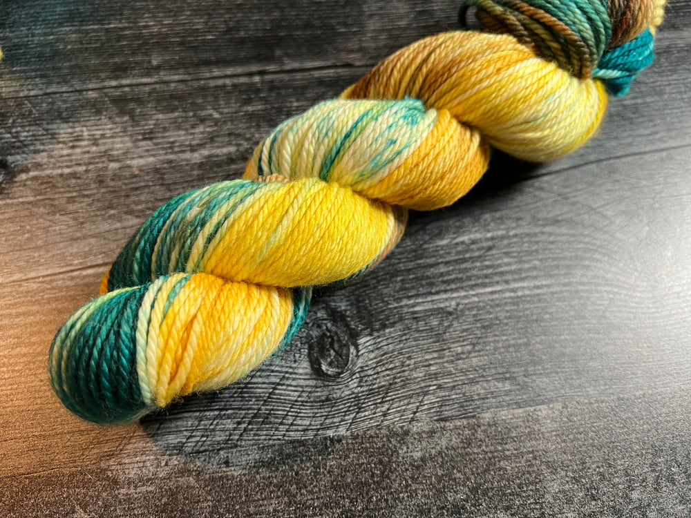 
            
                Load image into Gallery viewer, 1,000 Yellow Daisies Aran Hand Dyed Yarn - Stars Hollow 2023 - Ready to Ship
            
        