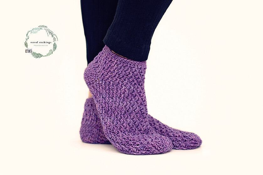 Lilac Socks Crochet Pattern