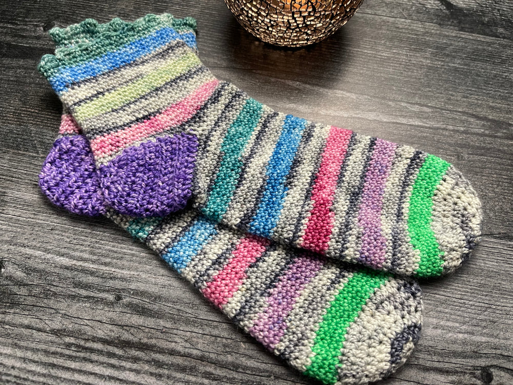 New Year's Eve Socks Crochet Pattern
