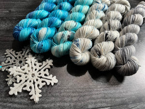 Winter Fade Set Hand Dyed Yarn (Frozen Hot Chocolate) Ready to Ship