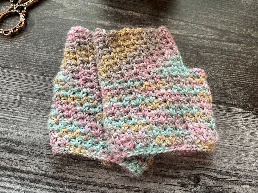 Alpaca Spiral Fingerless Gloves Crochet Pattern