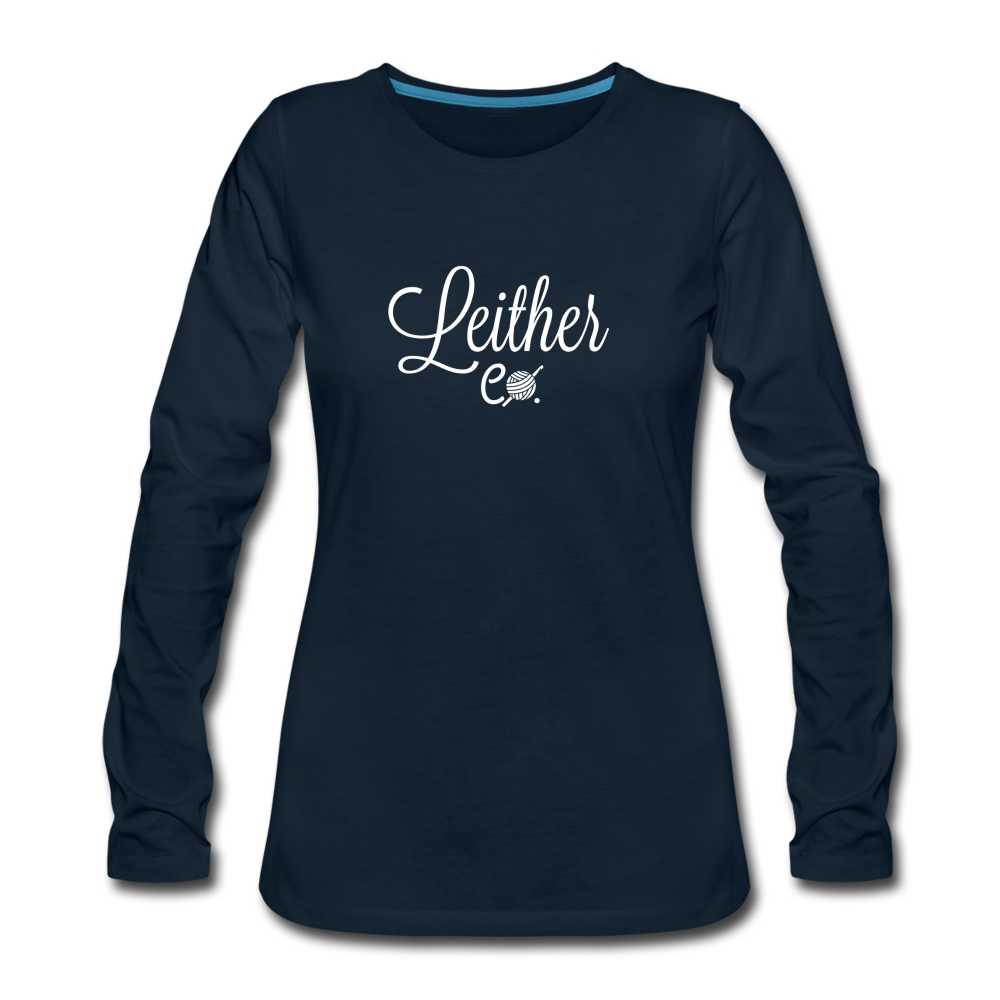 Women's Premium Long Sleeve T-Shirt - deep navy